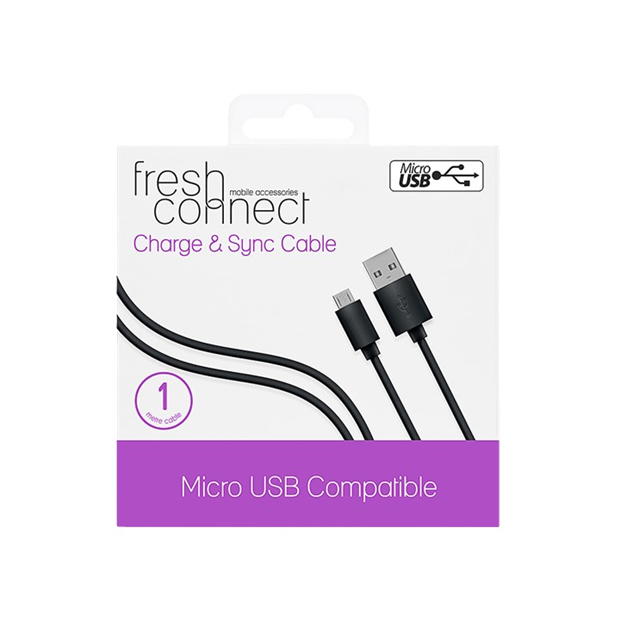 Fresh Connect Lightning Cable 1M - Black