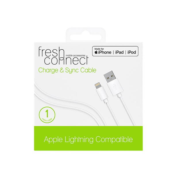 Fresh Connect Lightning Cable 1M - White