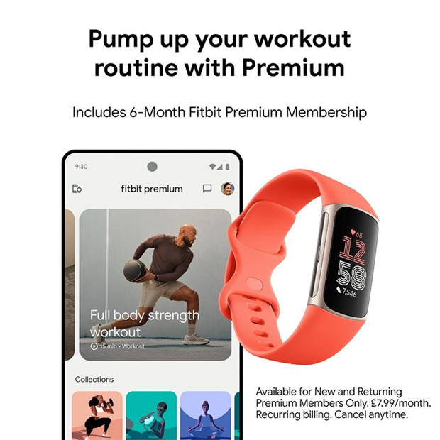 Merchandise - Fitbit - WRB CHRGE 6 CORAL CHAMPAGNE