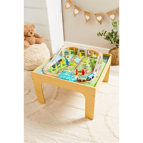Toylife - Wooden 100 Piece Train Table